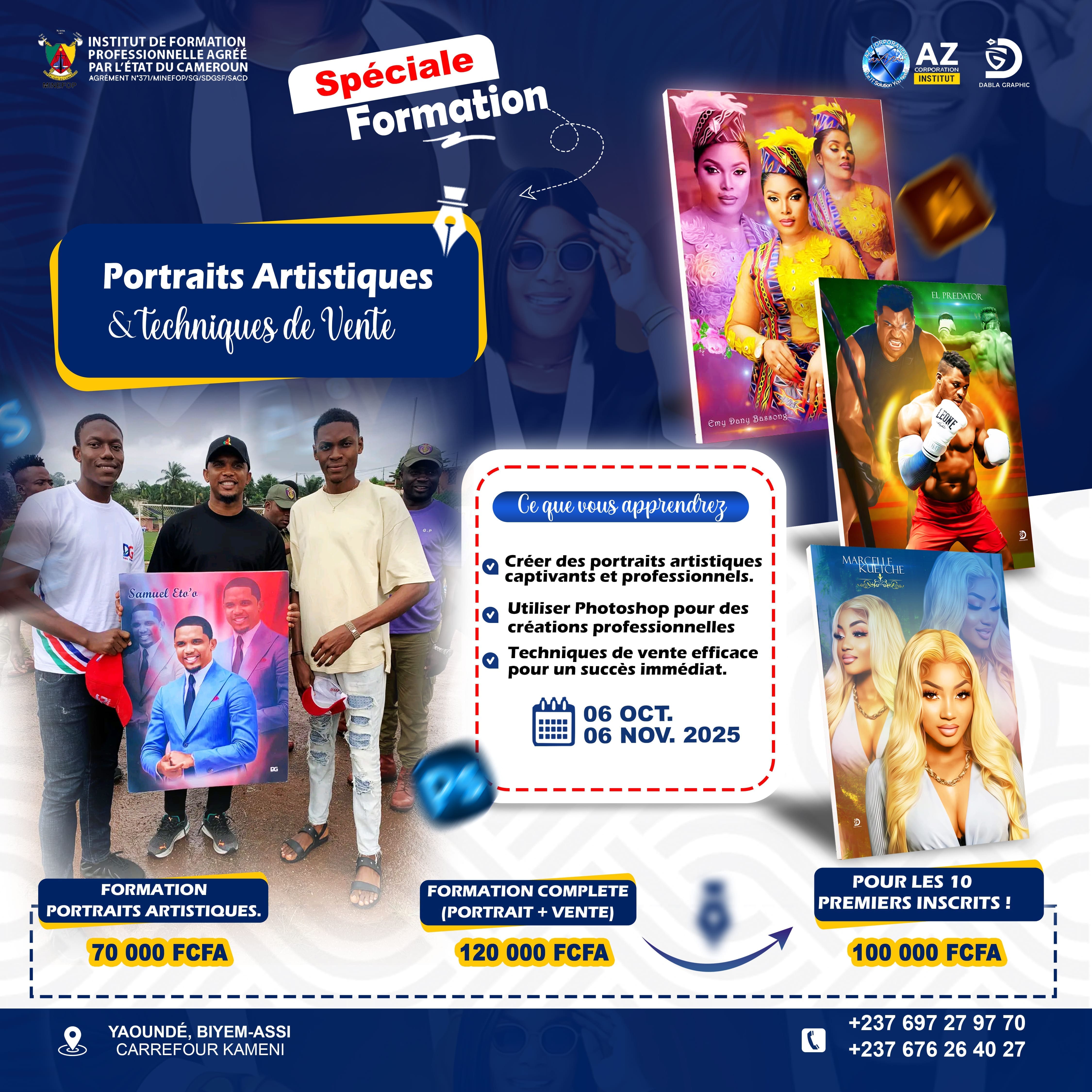 Formation tableau  portait artistique