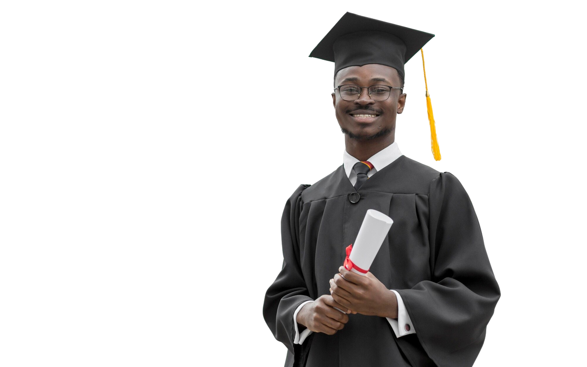 Jeune diplômé tenant un diplôme